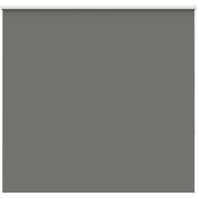 Image of vidaXL Roller Blind Blackout Grey 160x130 cm Fabric Width 156.6 Polyester