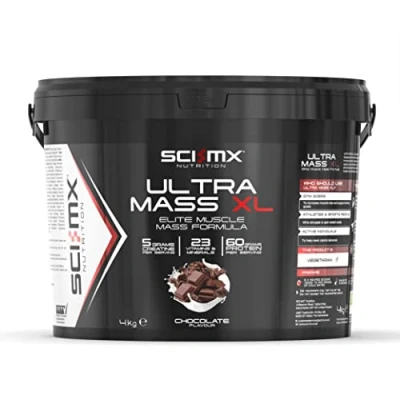 Image of SCI MX Ultra Mass XL 4kg High Calorie Muscle Protein Powder Chocolate Growth &amp; Weight Gain 60g + 1088 Calories per Serving 5g Creatine