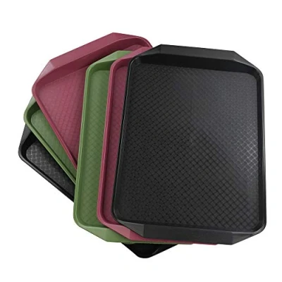 Image of Dynko 6 Packs Plastic Trays for Serving, Fast Food Serving Tray