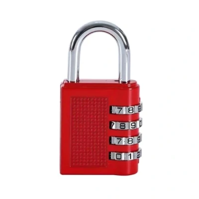 Image of HRLORK Combination Padlock 1 Packs School Locker Lock Outdoor Weatherproof Digit Resettable Code Red