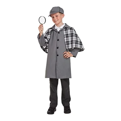 Image of HENBRANDT Children’s Great Detective Fancy Dress Costume Boys and Girls Outfit for Kids (Age 7 9)