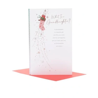 Image of UK Greetings Christmas Card for Granddaughter Special Design