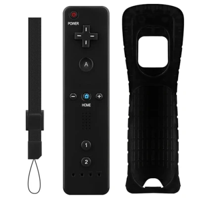 Image of OSTENT Motion Sensor Bluetooth Wireless Remote Controller for Nintendo Wii Console Game Color Black