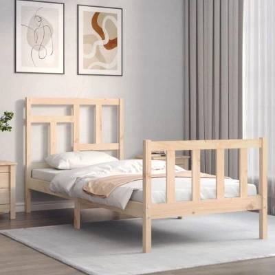 Image of vidaXL Bed Frame without Mattress 90x200 cm Solid Wood Pine