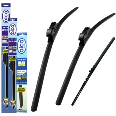 Image of Fits Seat Ateca 2017 onwards Set of 3 Windscreen Wiper Blades alca Germany Super Flat Front Rear 26&quot;18&quot;11&quot; ST ASF2618ST11ARF