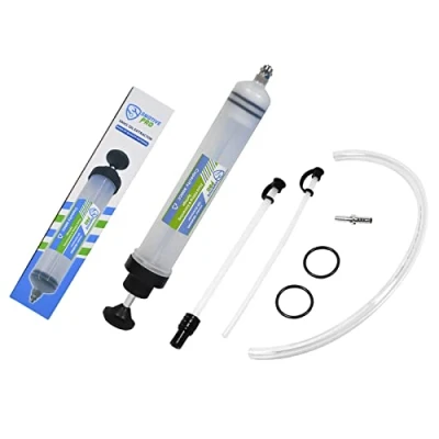 Image of SMOTIVEPRO Oil Suction Syringe with Fluid Transfer Hose Pump Capacity 500cc Automotive