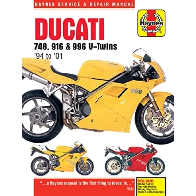 Image of Ducati 748, 916 &amp; 996 4 valve V Twins (94 01) Haynes Repair Manual (Paperback)