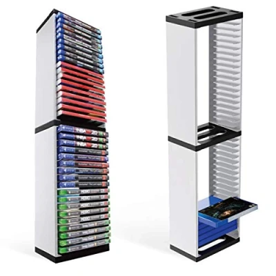 Image of Haokaini Game Disc Holder Video Storage Tower Bracket Rack 36 Games Shelf Console Host Controller for PS5 Discs Switch