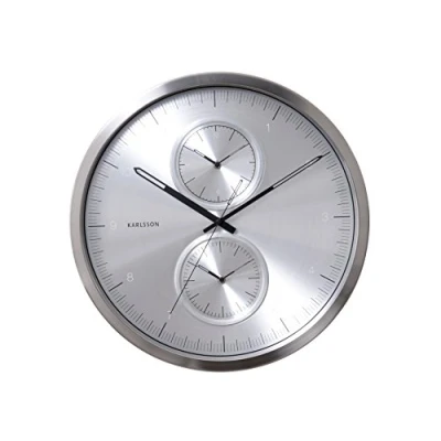 Image of KARLSSON Wall Clock Multiple Time Aluminium Brushed, One Size