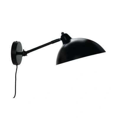 Image of Dyberg Larsen Futura wall lamp, black, width 25.6 cm