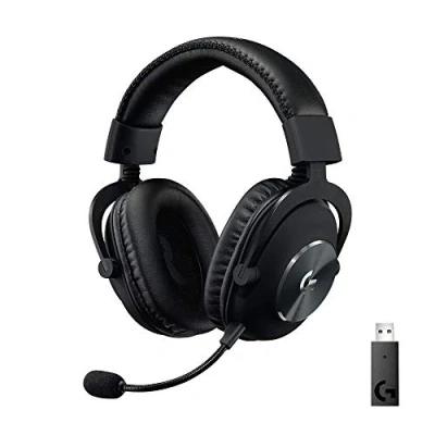 Image of Logitech G PRO X Wireless LIGHTSPEED Gaming Headset with Blue VO!CE Mic Filter Tech, 50mm Drivers, and DTS Headphone:X 2.0 Surround Sound, 20+ Hour Battery, PC, PS5, PS4, Switch Black