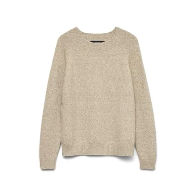 Image of Vero Moda Women&#039;s VMDOFFY LS O Neck Blouse GA NOOS Sweater, Sepia Tint/Detail: Melange, XL
