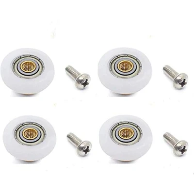 Image of 4PCS/Pack Glass Sliding Door Pulleys,For the Bathroom Pan Shower Rollers/Runners/Wheels,Strong Load bearing Capacity, Ultra quiet (Roller diameter 19mm, YQl03 4Pcs)
