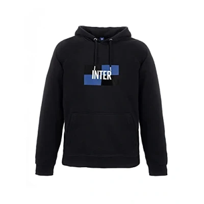Image of Inter New Logo Hoodie Sweatshirt Unisex Adult Black