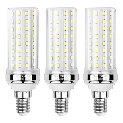 Image of SAUGLAE 20W LED Corn Bulbs, 150W Incandescent Bulbs Equivalent, 6000K Daylight White, 2300Lm, E14 Small Edison Screw Light 3 Pack