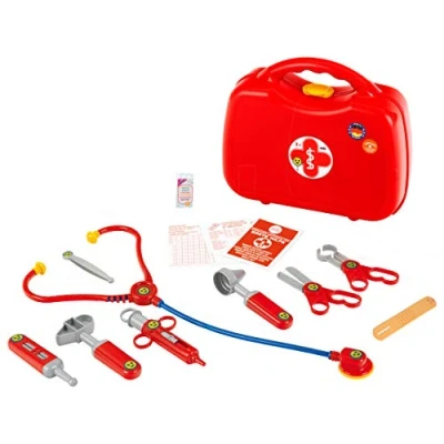 Image of Theo Klein 4383 Doctor&#039;s Case, 14 Part Case with Stethoscope, thermometer, Syringe and Practical Handle for Carrying, Dimensions: 28 cm x 9.5 22 cm, Toy Children Aged 3 Years Up