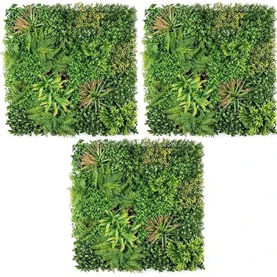 Image of CHRISTOW Oasis Artificial Plant Living Wall Panels, Garden Fence Covering Decoration, Indoor Outdoor Decor, Waterproof UV Protected (3 Packs of 2 x 1m by 50cm Panels)