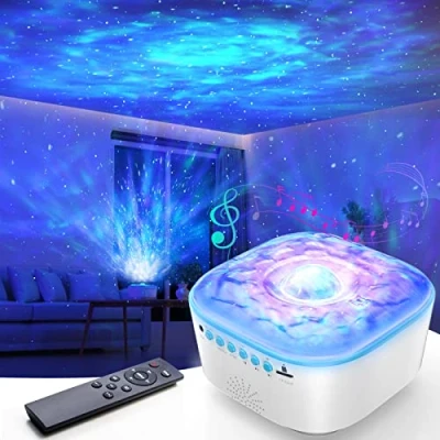 Image of Bozhihong Galaxy Projector, Star Projector Night Light with Remote Control/Timer Function/Built in Music, LED 8 Lighting Modes for Kid Adult Bedroom/Room Decor/Party/Gift (White)