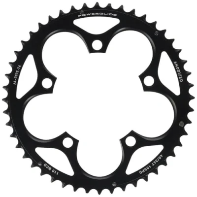 Image of Sram Road CRS48BL Chainring 48T 5 Bolt 110 mm BCD Aluminium L Pin (GXP) (48 34) 4 Black, 11.6215.197.090