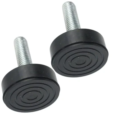Image of SPARES2GO Universal Washing Machine Adjustable Screw in Foot (Pack of 2, 8mm Thread)