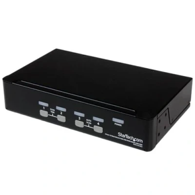 Image of StarTech.com 4 Port USB KVM Swith with OSD TAA Compliant 1U Rack Mountable VGA Switch (SV431DUSBU)