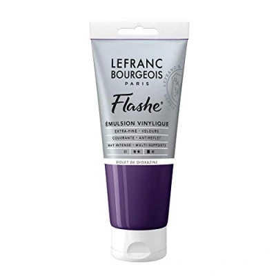 Image of Lefranc Bourgeois Acrylic Vinyl Emulsion, Dioxazine Violet, 80ml Tube Vinylfarbe