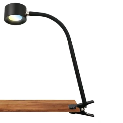 Image of Briloner LED clip on light Tari, black, CCT, touch dimmer, USB
