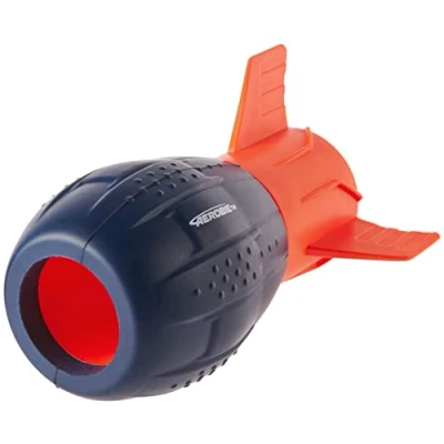 Image of Aerobie 6066713 American Super Sonic Fin Catch Football, Outdoor Toy Made of Soft Material, for Children and Adults Aged 8 up, Blue/Orange