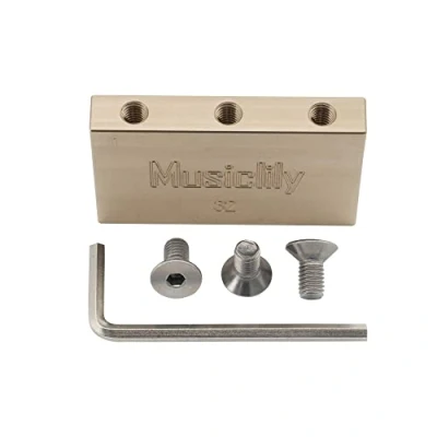 Image of Musiclily Ultra 32mm Solid Brass Tremolo Block for Floyd Rose Locking Bridge Electric Guitar