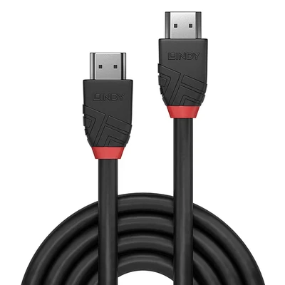 Image of Lindy 1m High Speed HDMI Cable, Black Line, with Ethernet, 4k@60Hz 2.0 18G 3D 1080p HDCP 2.2 120Hz 144Hz HDR ARC CEC ATC Tested TV OLED Monitor Xbox PS4 PS5 Blu ray Soundbar