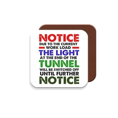 Image of Funny Work Motivation Quote Coaster Gift Giftset Made by MUGGZ in The UK