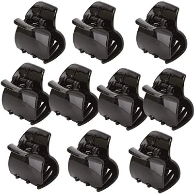 Image of LONEEDY 10 Pack Black Jaw Clips for Thick Hair, Non slip Hair Claw Clip Women and Girls (Medium Black)