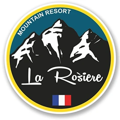 Image of 2 x 15cm/150mm La Rosiere Ski Snowboard Vinyl SELF Adhesive Sticker Decal Laptop Travel Luggage Car Bike Sign Fun #5342