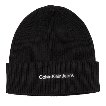 Image of Calvin Klein Jeans Women Institutional Knitted Winter Hat, Black (Black), One Size