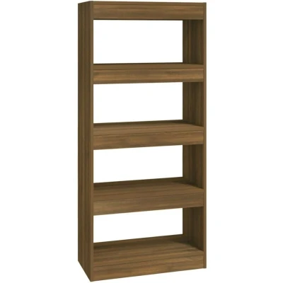 Image of vidaXL Book Cabinet/Room Divider Brown Oak 60x30x135 cm Engineered Wood