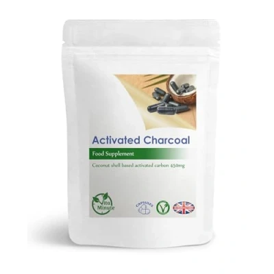 Image of Activated Charcoal Capsules 300mg Natural Coconut Shells Vegan Helps Detox &amp; Reduce Flatulence (Pack of 90)