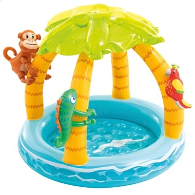 Image of Intex Tropical Island 58417NP Baby Pool Inflated Size: 102 cm x 86