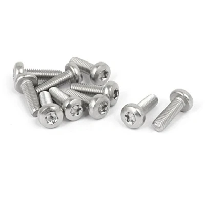 Image of Sourcingmap M6 x 20mm 316 Stainless Steel Round Torx Head Machine Screw Silver Tone 10pcs