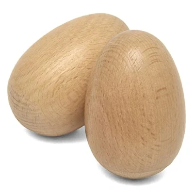 Image of TIGER SHA28 NT Wooden Egg Shakers Natural One Pair