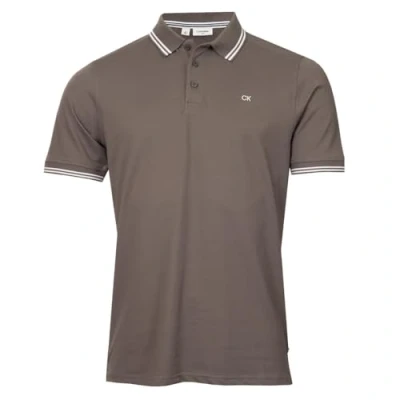 Image of Calvin Klein Mens Campus Tipped Polo Shirt Slate XL