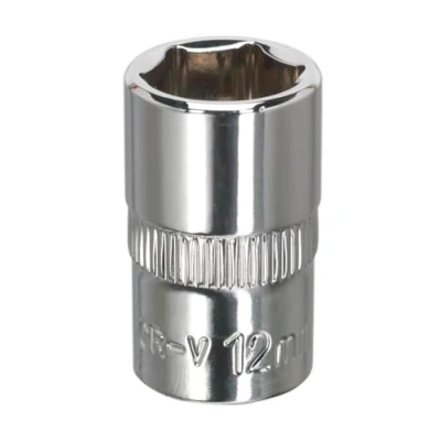 Image of Sealey Sp3812 Walldrive Socket 12Mm 3/8Sq Drive Fully Polished