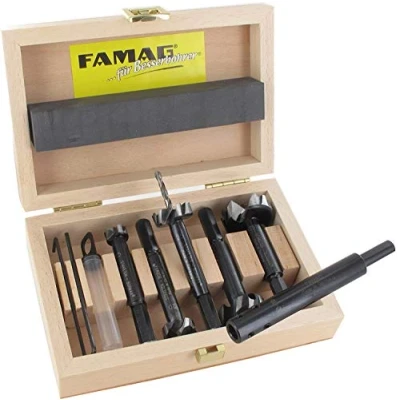 Image of Famag Drill bit, Steel, Metal, Satz 6tlg. D=15,2,25,3,35mm + Verlängerung