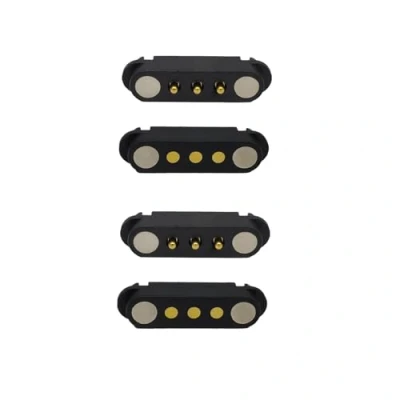 Image of 2 Pair Magnetic Pogo Pin Connector, 2/3/4/5/7/8P 2A Pogopin Connector Male Female 2.54/2.5 MM DC Power Socket Charge Probe (3P)