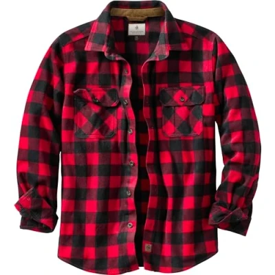 Image of Legendary Whitetails Men&#039;s Navigator Fleece Button Up Shirt, Black, 3XL