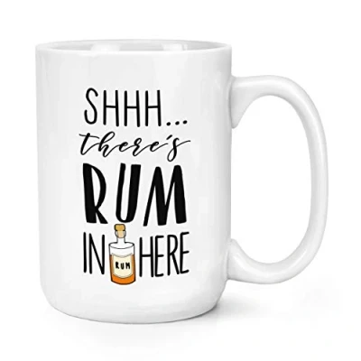 Image of Shhh There&#039;s Rum in Here 15oz Large Mug Cup