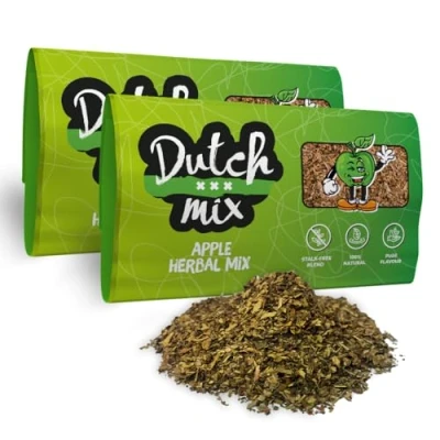 Image of Dutch Mix Apple Stalk free &amp; Natural 100g Quality Herbal Amsterdam as used in Coffee Shops