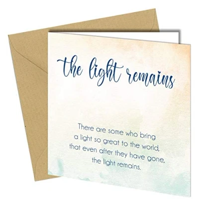 Image of #1483 Sympathy Card Bereavement Condolence Sorry For Loss Mourning Light Remains