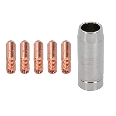 Image of 1.0mm Mini Contact Tips 5pk &amp; Shroud Hobby Welding Torch Welder MIG Gas