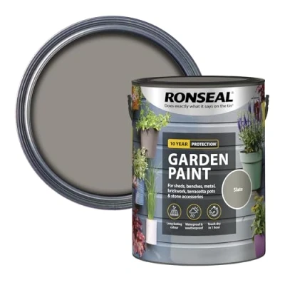 Image of Ronseal Garden Paint Slate 5 Litre