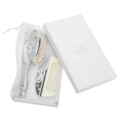 Image of Personalised Silver Plated Christening Gifts (Brush &amp; Comb Set)